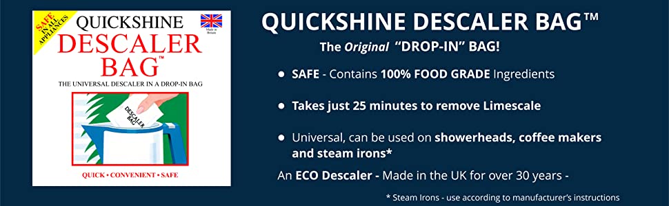 Quickshine Descaler Bag - Easily Descale Kettles (Pack of 4)